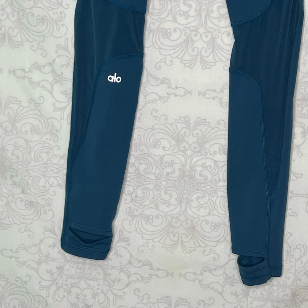 ALO Yoga Women’s Small Coast Stirrup Mesh Full Length Leggings Size Small